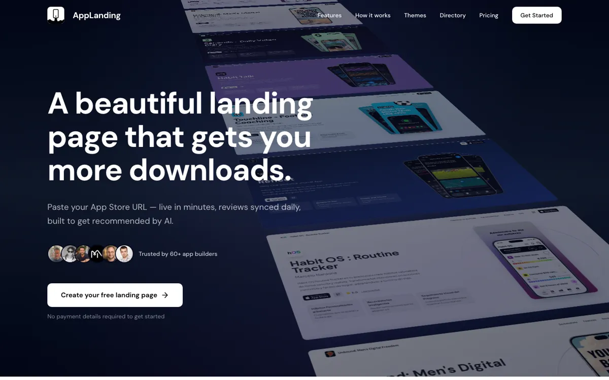 AppLanding website