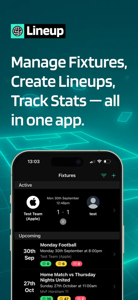 Lineup screenshot