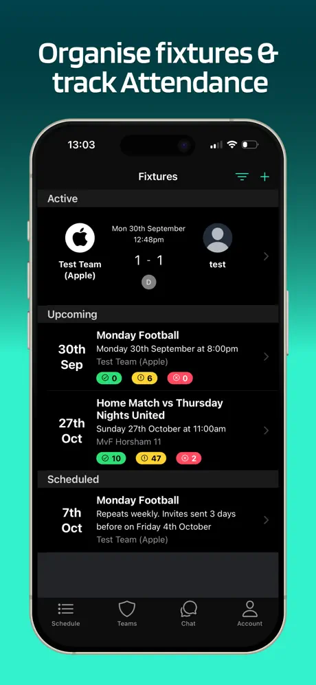 Lineup screenshot
