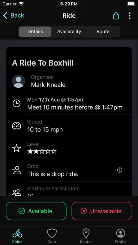 MyVelo screenshot